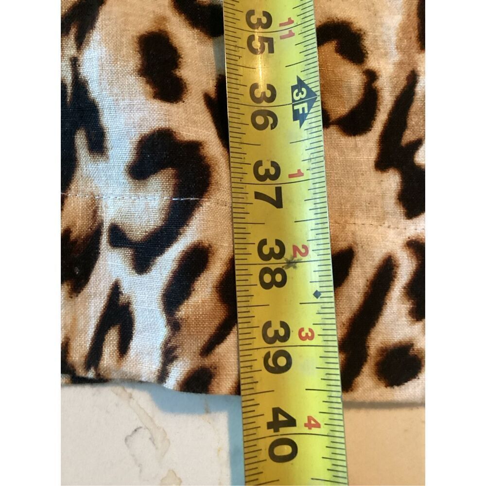 Chico’s 100% Linen Leopard Animal Print Shift Dress Sz 12 Pockets - Picture 9 of 9